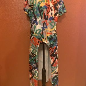 Graffiti Print Top Duster